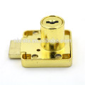 Low Price Optional Cylinder Zinc Alloy Golden Drawer Lock with Key